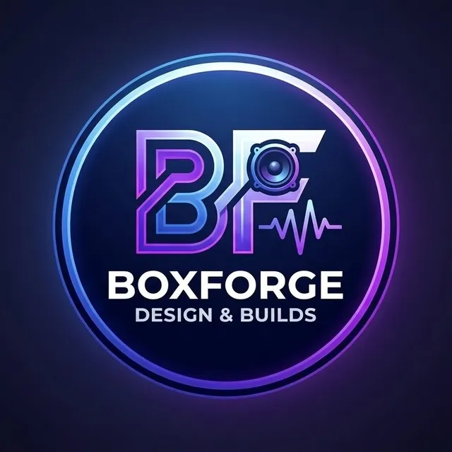 Лого на BoxForge – кутии за субуфер по поръчка
